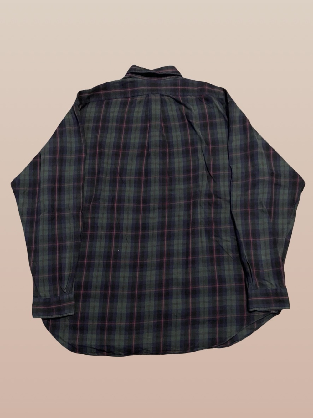 Ralph Lauren Dark Green and Purple Plaid Button-Down Shirt - Picture 2 of 9